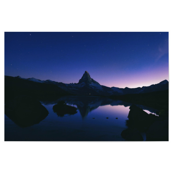 Poster 30x20 cm "Mountain Night" artboxONE - Natur,Reise,Reise / Länder,Städte / Zürich,Sport / Motivation