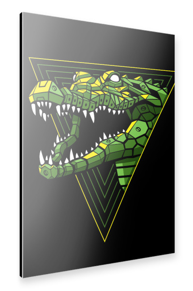 Alu-Dibond "Robot crocodile" 30x20 cm artboxONE