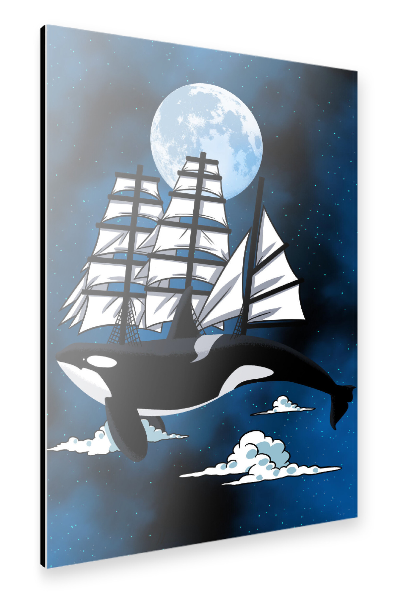 Alu-Dibond "Pirate Killer Whale" 75x50 cm artboxONE