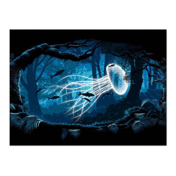Puzzle Ravensburger "Jellyfish forest" artboxONE - Natur,Tiere,Comic,Unterwasser