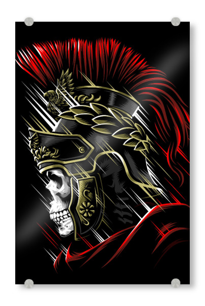 Acrylglasbild "Roman Skull" artboxONE - Menschen,Städte / Rom,Männer - Roman,Rome,Skull,Spartan,Warrior,Battle,Armor,Helmet
