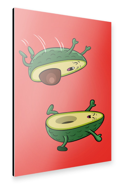 Alu-Dibond "Jump Avocado" 30x20 cm artboxONE