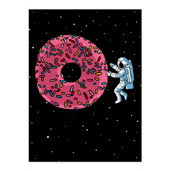 Puzzle Ravensburger "Astronaut Donut" artboxONE - Menschen,Galaxy - Galaxy,Donut,Space,Astronaut,Planet,Galaxie,Weltraum,Kosmonaut,Comic