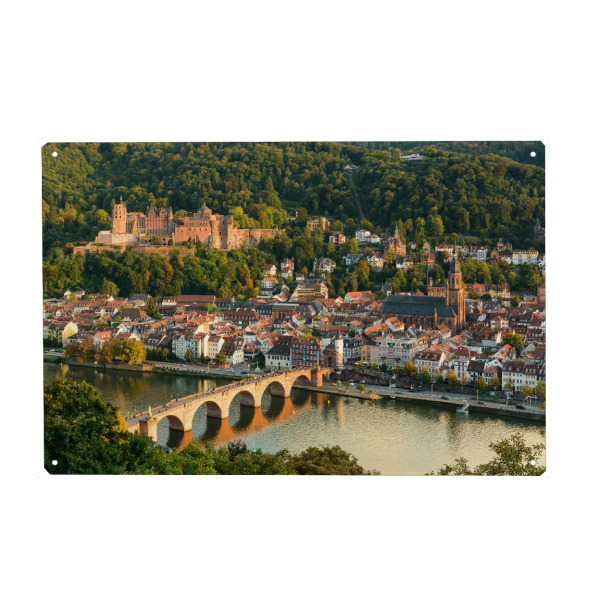 Holzbild "Die Altstadt von Heidelberg" artboxONE - Städte,Reise,Architektur