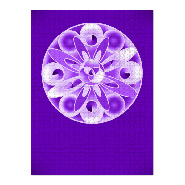 Puzzle Ravensburger "Orna lila" artboxONE - Architektur - Ornament,Mandala,Kreise,Lila,Dekoration,Esoterik,Struktur,Verzierung,Rosette
