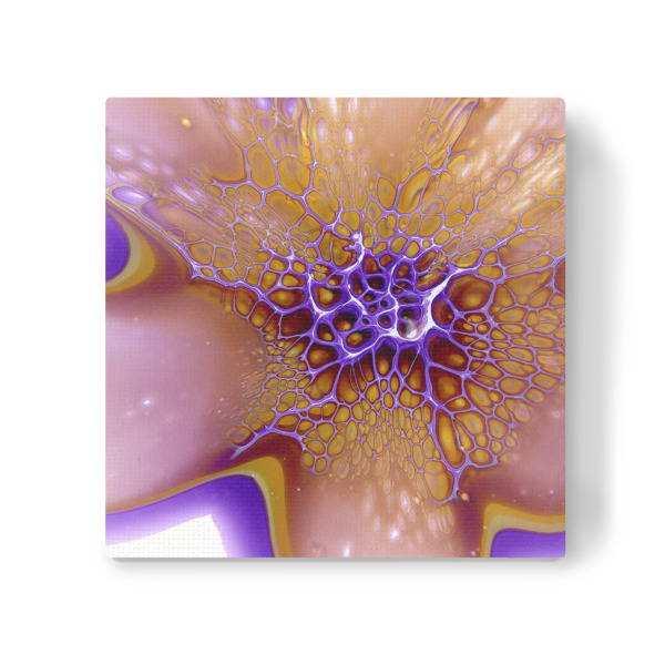 Leinwandbild "Lila Gelb Lacing" artboxONE - Abstrakt - Abstract,Bloom,Art,Kunst,Abstrakt,Fluid,Pouring,Alkohol,Alcohol,Painting,Decor,Design,Ink,Tinte