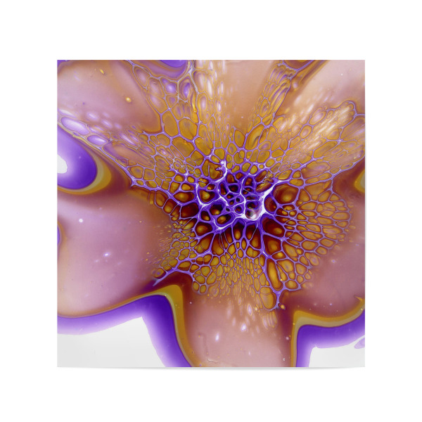 Poster 20x20 cm "Lila Gelb Lacing" artboxONE - Abstrakt