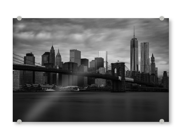 Acrylglasbild "Manhattan Art" artboxONE - Städte / New York,Reise,Schwarzweiß,Architektur
