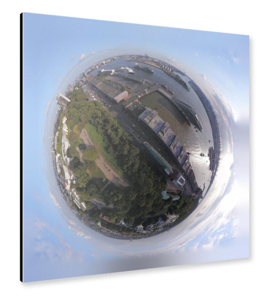 Alu-Dibond "Altonaer Balkon Hamburg" 30x30 cm artboxONE