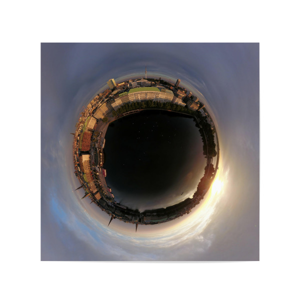 Poster 20x20 cm "Binnenalster in Hamburg" artboxONE - Städte,Städte / Hamburg,Reise,Reise / Länder