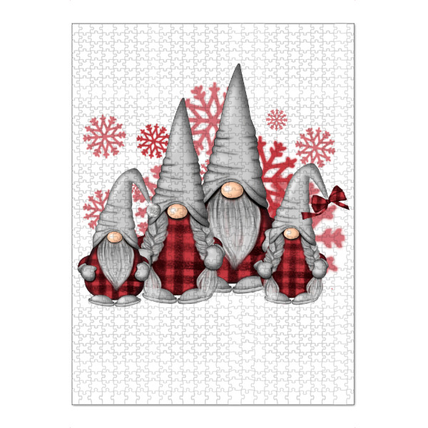 Puzzle Ravensburger "Family Plaid Gnomes" artboxONE - Für Kinder,Weihnachten,Für Mama,Für Papa,Festivals
