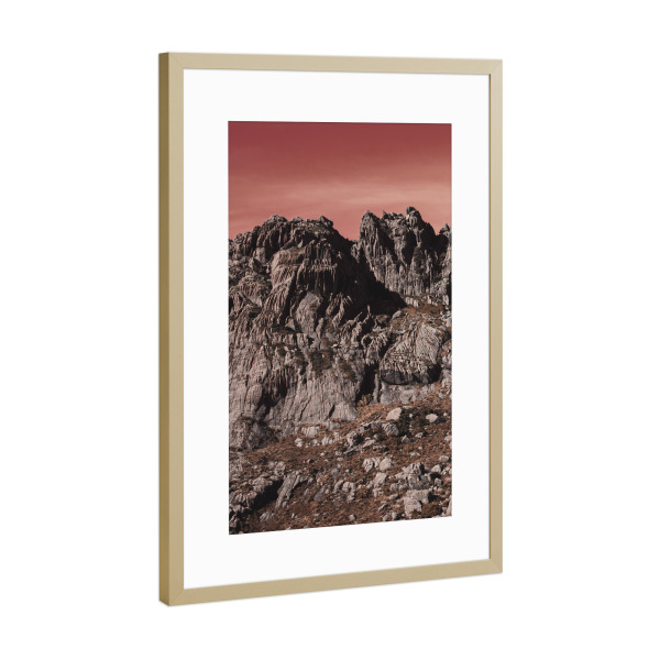 Poster mit Rahmen Gold "Rocky Mountains A" artboxONE - Natur,Reise / Länder,Städte / Rio de Janeiro