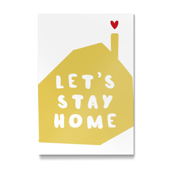 Galerie-Print "Let ́s stay home in yellow" 30x20 cm artboxONE