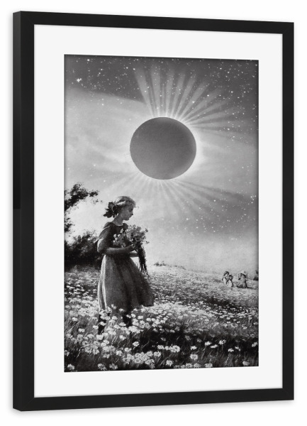 Poster mit Rahmen schwarz "Eclipse" artboxONE - Menschen,Fiktion,Galaxy