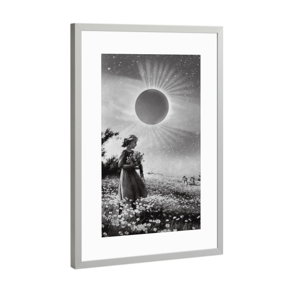 Poster mit Rahmen Silber "Eclipse" artboxONE - Menschen,Fiktion,Galaxy