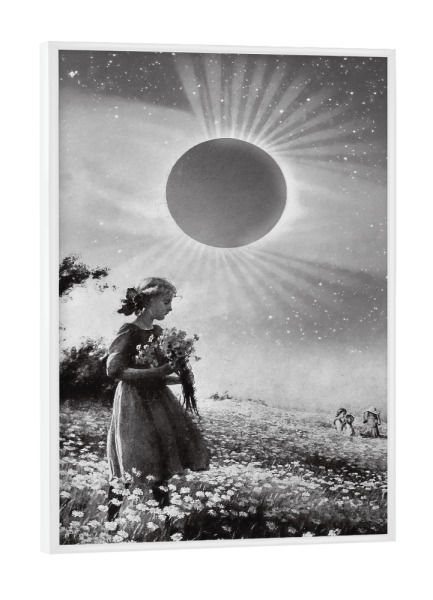 Poster mit weißem Rahmen "Eclipse" artboxONE - Menschen,Fiktion,Galaxy