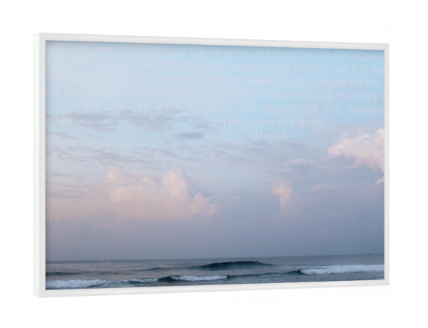 Poster mit weißem Rahmen "Good Morning Hikkaduwa bible verse" artboxONE - Natur,Reise,Reise / Strand und Meer