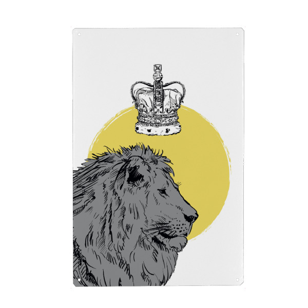 Holzbild "Lion is the King" artboxONE - Natur,Tiere,Reise / Afrika