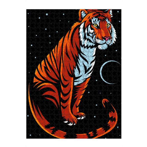 artboxONE Puzzle "Tribal Tiger Long tale" artboxONE - Tiere,Comic - Tiger,Feline,Predator,Tribal,Animal,Comic,Cat,Wild,Wildkatze - Bild tiger