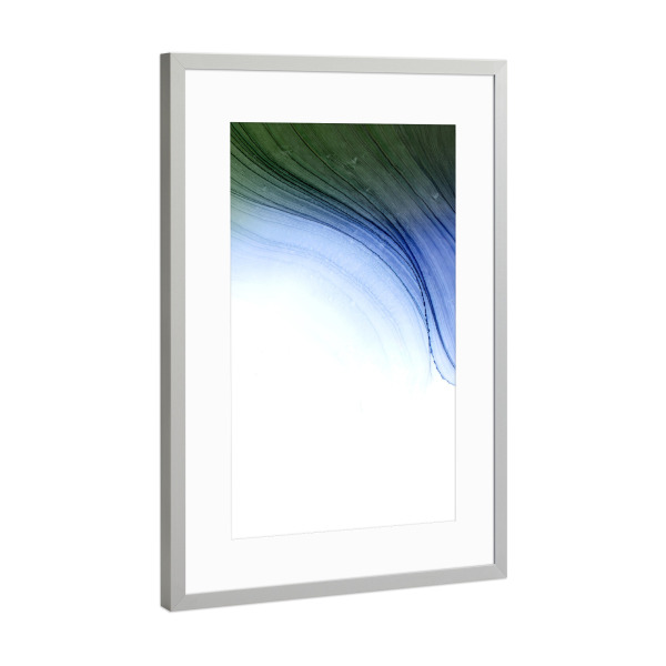 Poster mit Rahmen Silber "Some Colors Wellen" artboxONE - Abstrakt