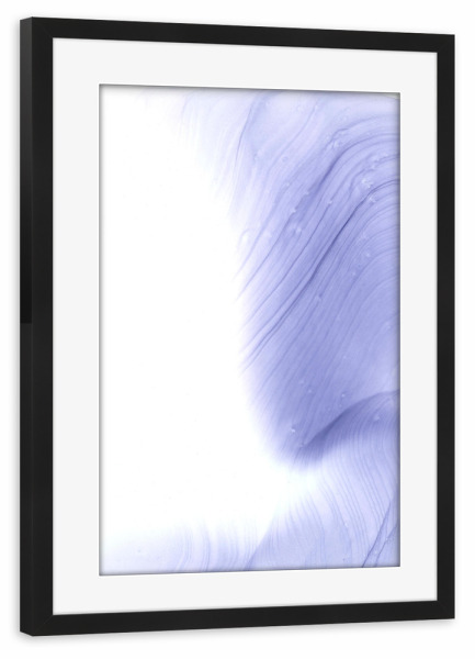 Poster mit Rahmen schwarz "L Weiss" artboxONE - Abstrakt