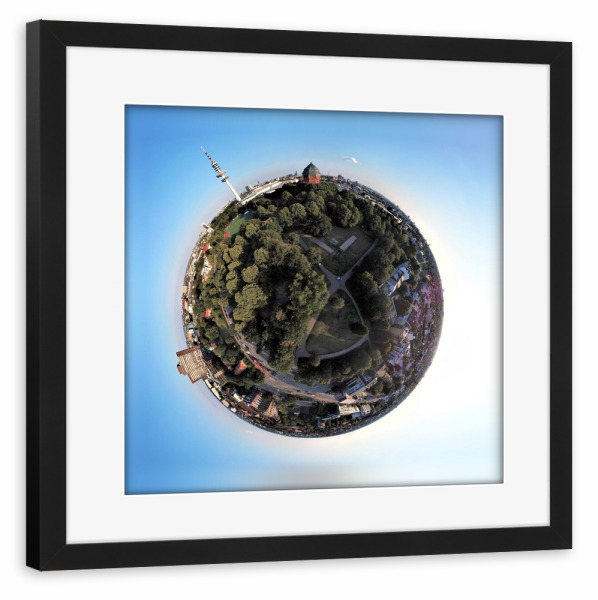 Poster mit Rahmen schwarz "Mövenpick-Hotel - Schanzenpark HH" artboxONE - Städte,Städte / Hamburg,Reise,Reise / Länder