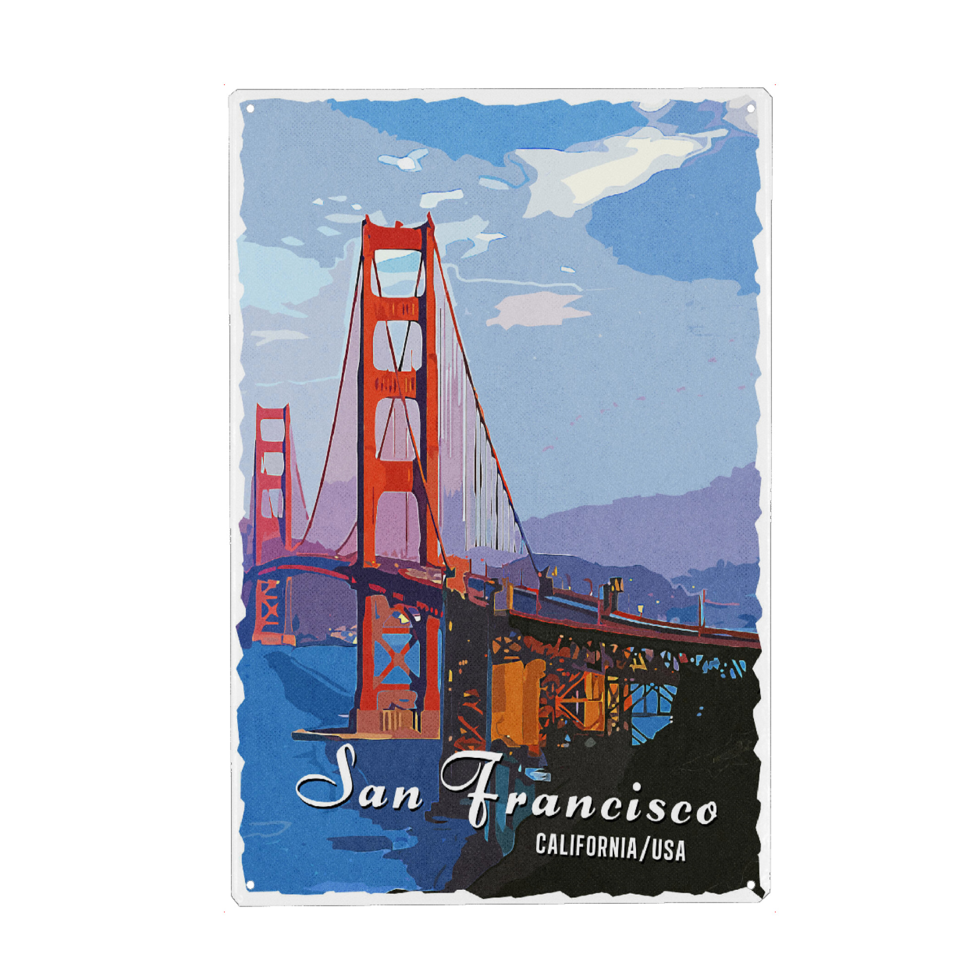 Holzbild "San Francisco Vintage" artboxONE - Städte,Städte / San Francisco