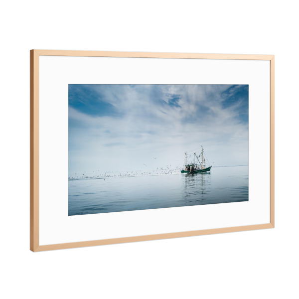Poster mit Rahmen Kupfer "Krabbenkutter" artboxONE - Natur,Reise / Strand und Meer