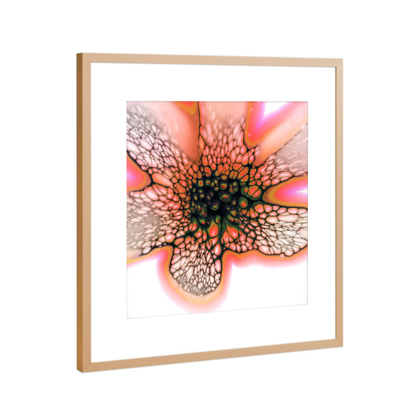 Poster mit Rahmen Kupfer "Rot Lacing N Cells" artboxONE - Abstrakt