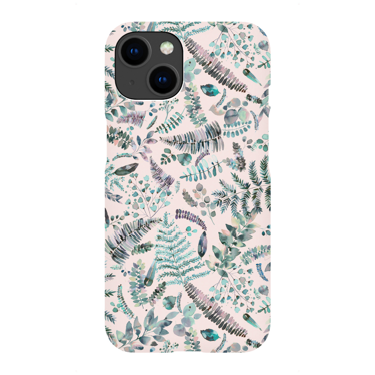 iPhone "Botanical Ferns & Plants Pink" Premium-Case Handyhülle artboxONE