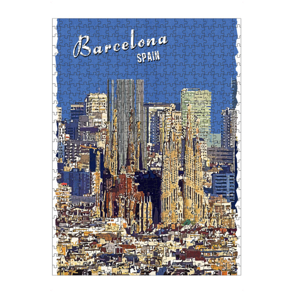 artboxONE Puzzle "Barcelona Vintage" artboxONE - Städte,Städte / Barcelona