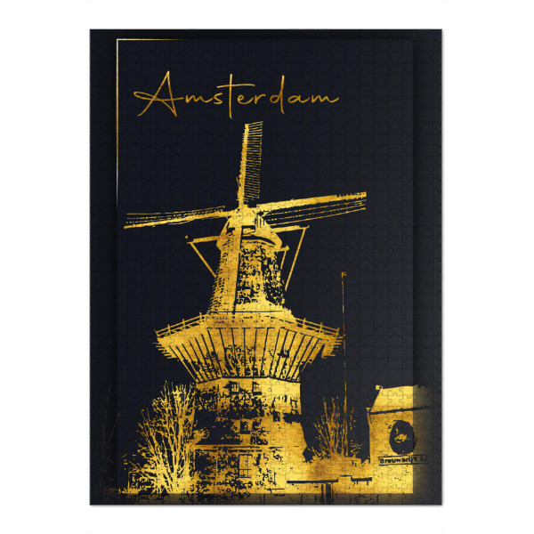 Puzzle Ravensburger "Amsterdam in Gold" artboxONE - Städte,Städte / Amsterdam