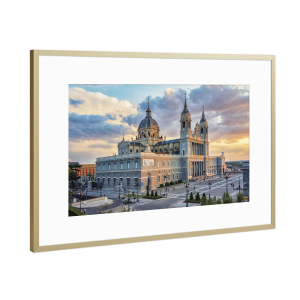 Poster mit Rahmen Gold "Almuneda" artboxONE - Städte,Reise,Architektur,Reise / Länder,Städte / Weitere