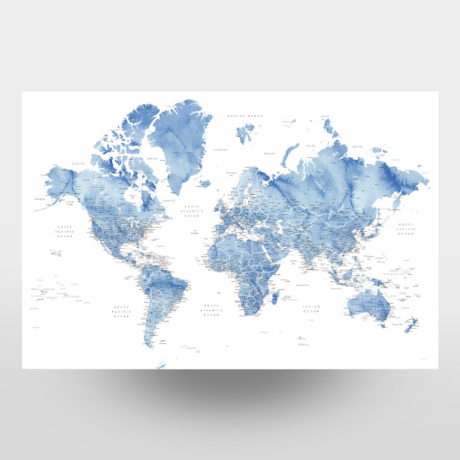 Vance detailed world map