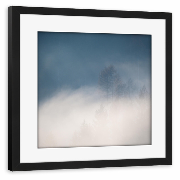 Poster mit Rahmen schwarz "Nebelwelle" artboxONE - Natur