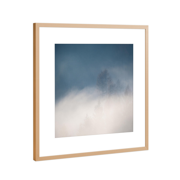 Poster mit Rahmen Kupfer "Nebelwelle" artboxONE - Natur