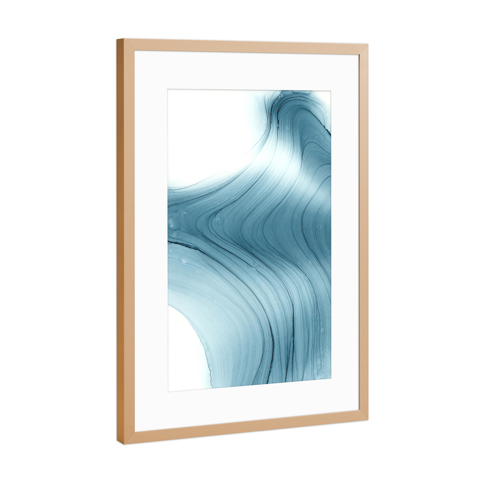 Poster mit Rahmen Kupfer "Abstract Alcohol Art Bunt" artboxONE - Abstrakt