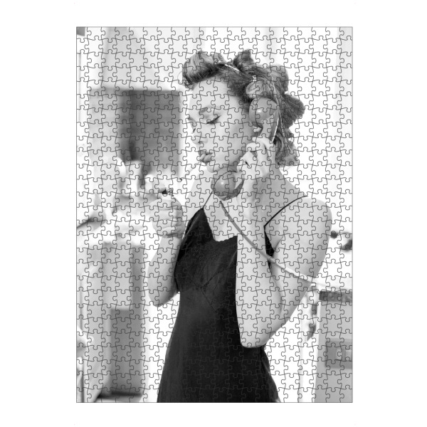 Puzzle Ravensburger "Am Telefon" artboxONE - Menschen,Schwarzweiß