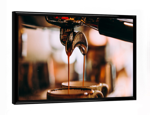 Poster mit schwarzem Rahmen "Caffee Drops" artboxONE - Essen & Trinken