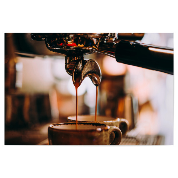 Poster "Caffee Drops" artboxONE - Essen & Trinken - Kaffee,Coffee,Drops,Making,Morgen,Trinken,Drink,Hot,Zubereitung,Kaffeemaschine