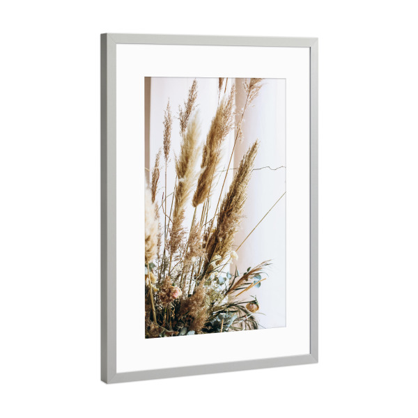 Poster mit Rahmen Silber "Dried Flowers Boho" artboxONE - Natur,Floral
