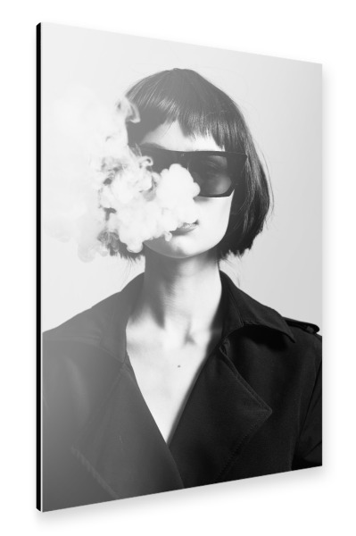 Alu-Dibond "Smoking Woman" 30x20 cm artboxONE