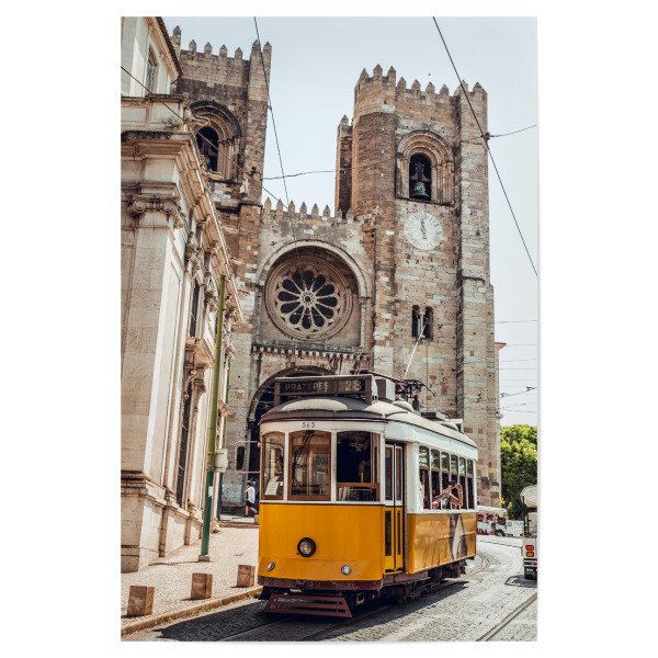 Poster "Yellow Tram" artboxONE - Reise,Architektur,Automobile,Reise / Länder