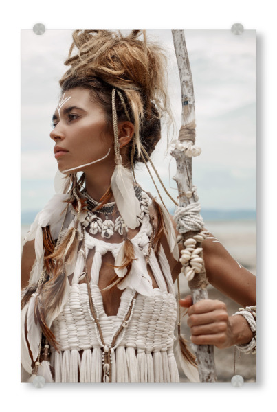 Acrylglasbild "Warrior Princess Portrait" artboxONE - Natur,Reise,Menschen,Reise / Länder