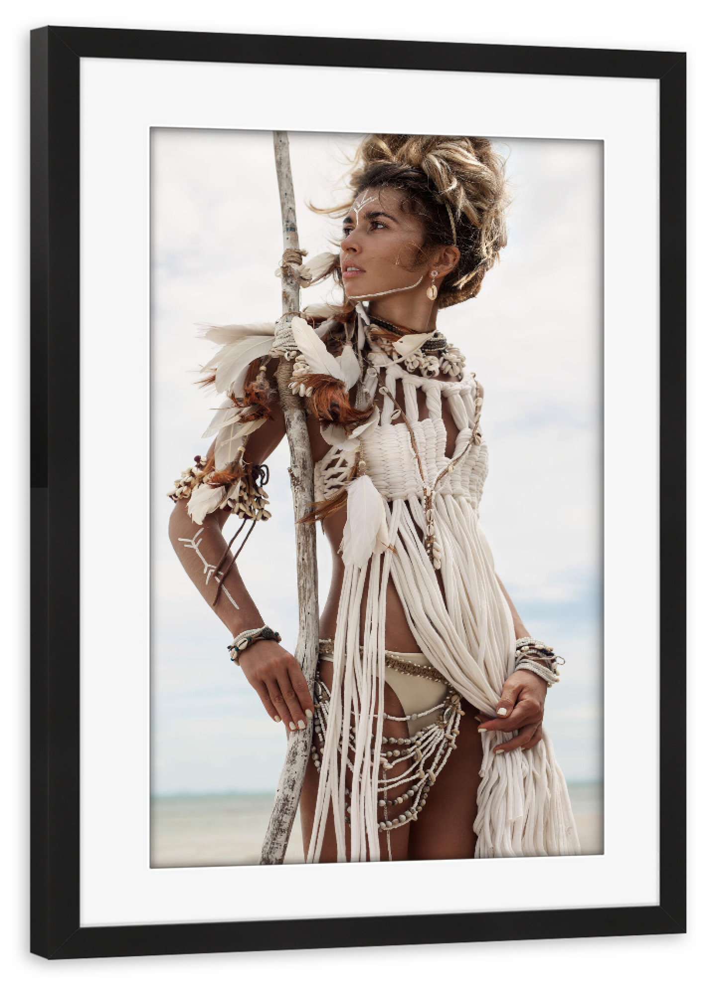 Poster mit Rahmen schwarz "Warrior Princess" artboxONE - Natur,Reise,Menschen,Reise / Länder