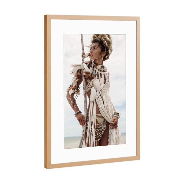 Poster mit Rahmen Kupfer "Warrior Princess" artboxONE - Natur,Reise,Menschen,Reise / Länder