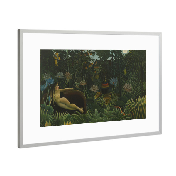 Poster mit Rahmen Silber "Der Traum - Julien und Rousseau" artboxONE - Natur,Menschen