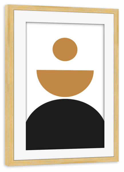 Poster mit Rahmen kiefer "Mid Century study" artboxONE - Abstrakt,Geometrie