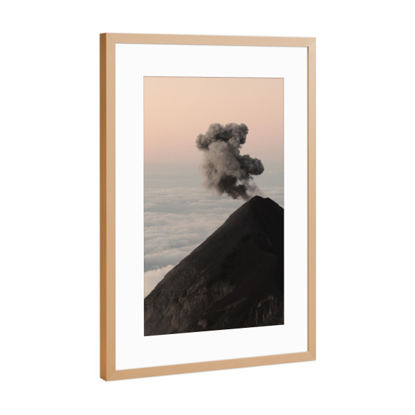 Poster mit Rahmen Kupfer "Volcanic Sunrise" artboxONE - Reise,Reise / Länder