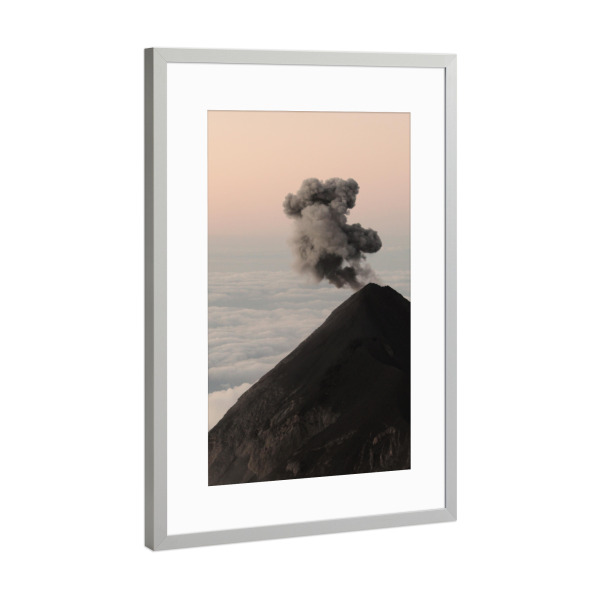 Poster mit Rahmen Silber "Volcanic Sunrise" artboxONE - Reise,Reise / Länder